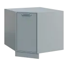 QSR - 9 spodní skříňka rohová, pravá, 900x900x900, šedá